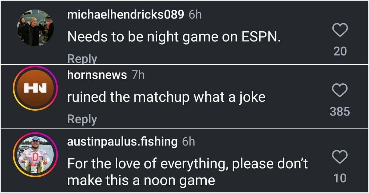Fan comments on the post (Source: @cfbonfox/Instagram)
